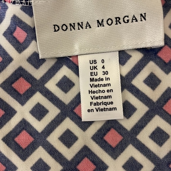 DONNA Morgan v-neck multicolored dress size 0 - Picture 6 of 7